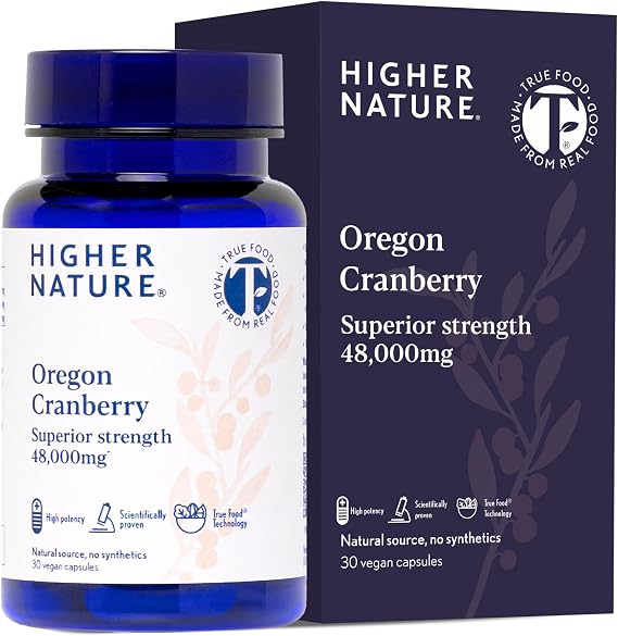 Higher Nature Oregon Cranberry Tablets - True Food® Formula - 30 Capsules