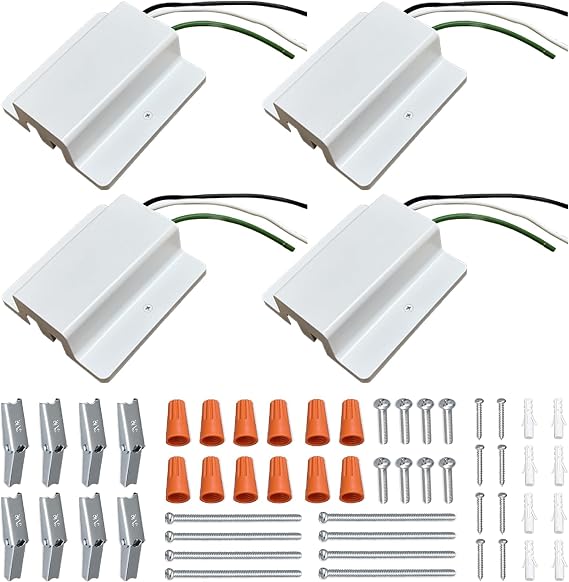 4PCS H Track White Floating Canopy Connectors