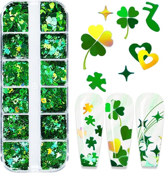 Thanksgiving Day Glitter Maple Leaf Nail Sequins Holographic Laser Mixed Color Fall Leaves Nail Flakes Design Nail Charms 3D Confetti Nail Art Stickers Maple Leaves Nail Glitter Sequins for Women