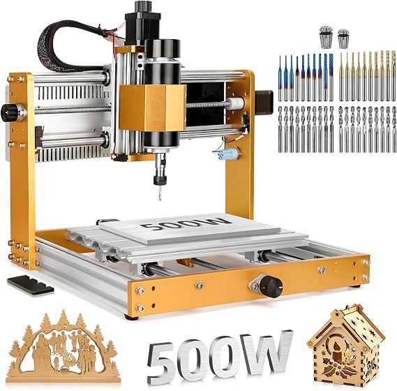 LUNYEE 3018 pro max cnc machine + 40pcs End Mills CNC Router Bits