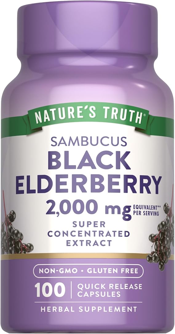Nature's Truth Black Elderberry Capsules | 100 Count
