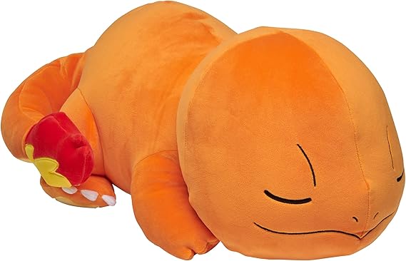 Pokemon Charmander Plush, 18-Inch Plush Toy - Adorable Sleeping Charmander - Ultra-Soft Plush Material, Perfect for Playing, Cuddling & Sleeping - Gotta Catch Em All