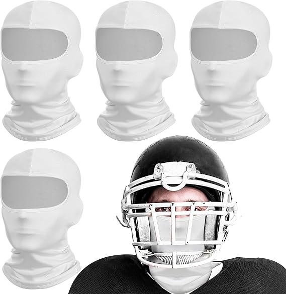 Eurzom 4 Pcs Football Balaclava Ski Mask Cooling Sports Full Face Mask UV Protector for Youth Football Accessories Gifts
