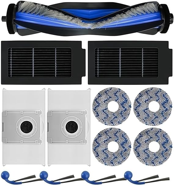 メイン ブラシ サイド ブラシ HEPA フィルター モップ布破片袋、互換性があります Ecovacs Deebot T50S