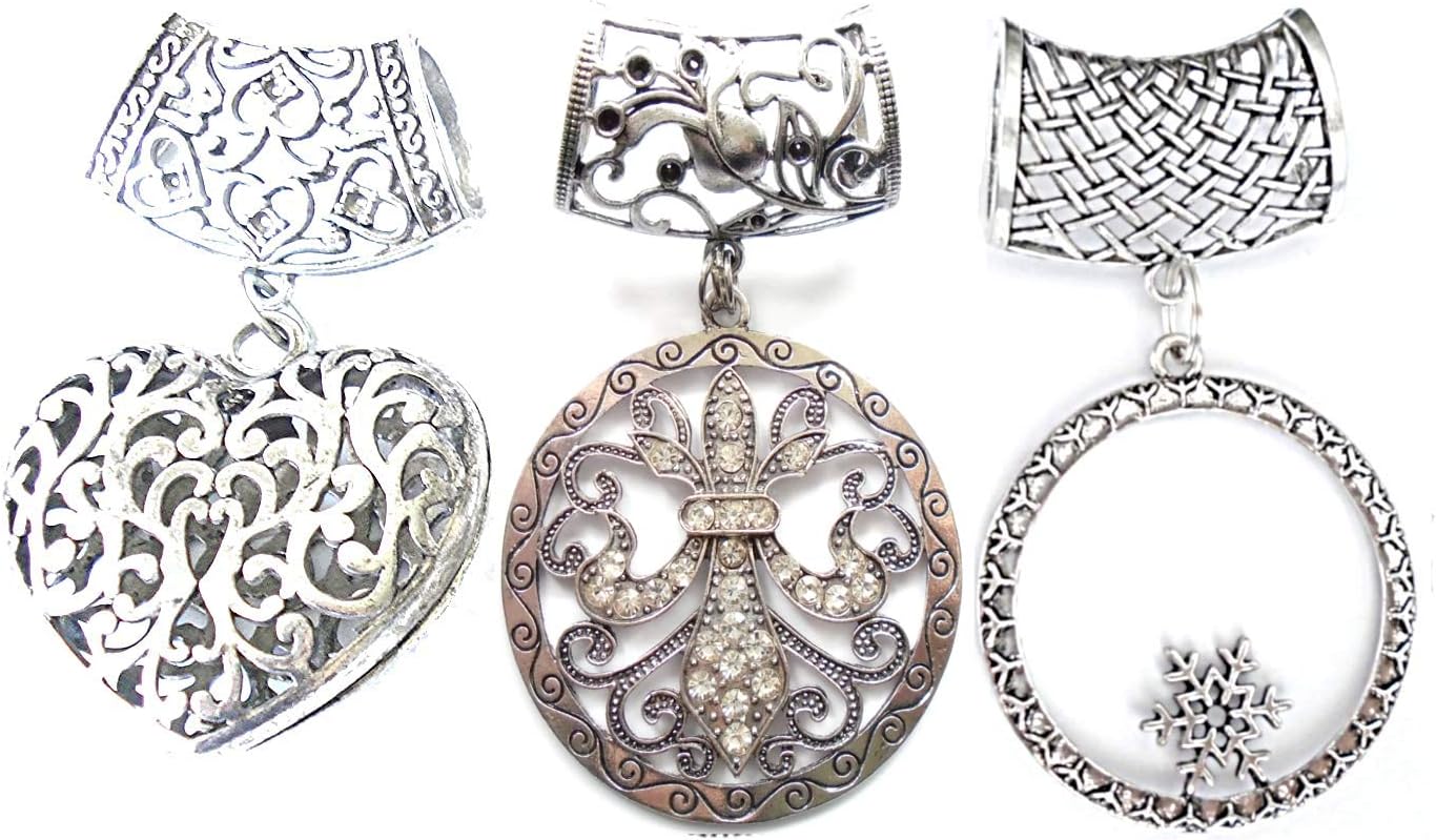 Wholesale Wholesale 3 Style Metal Alloy Vintage Scarf Pendants Pacakge Sold 6pcs Delivery In 3 To 5 Days
