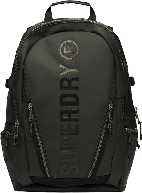 Superdry Womens Tarp Rucksack, Classic Hiking-Inspired Design Black/Black Size One Size