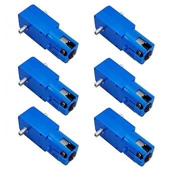 6PCS DC Gearbox Motor 1:90 Metal Gears TT Motor DC 3V-6V 110RPM Double Shaft for Smart Car Robot