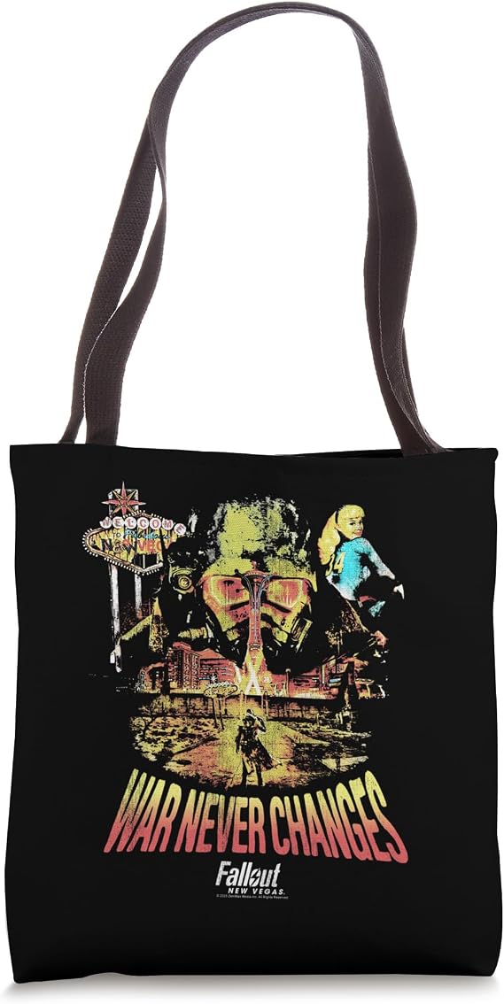 Fallout Video Game New Vegas War Never Changes Collage Tote Bag