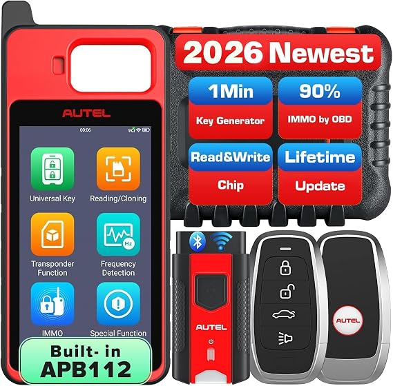 Autel Diagnostic Device MaxiIM KM100 (X) Key Programming Device 2026 Same as Key Programmer KM100 KM100E OBD Learning APB112 Integrated Car Scan Tool Lite from IM508S IM608 PRO 2