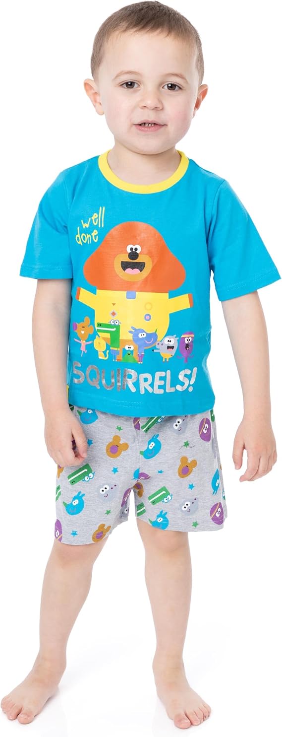 Hey Duggee Cbeebies Pajamas Boys T Shirt With Long Or Short Bottoms PJS