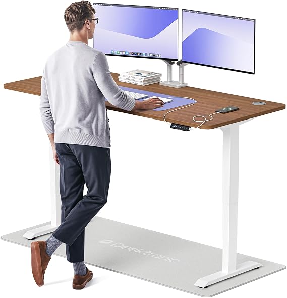 Desktronic HomePro Standing Desk – 180 x 80 cm Height Adjustable Desk with Electric Dual Motor, Touchscreen Controller & Integrated USB/USB-C, 3 Memory Presets