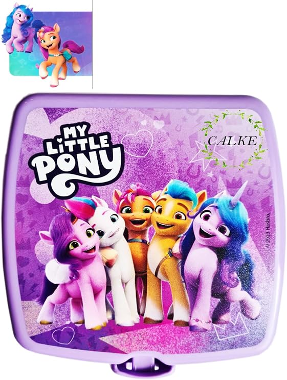Pony Çocuk Beslenme Kutusu 4 Bölmeli Çatal Kaşıklı
