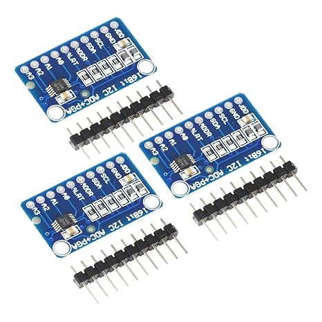 3 pieces ADS1115 (16 Bit) analogue-digital converter ADC development board module, low power consumption (20uA), can be used on current detection and portable low-speed instruments