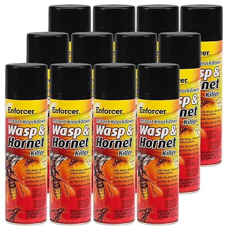Enforcer Instant Knockdown Wasp and Hornet Killer Spray - 16oz (Case of 12) EWHIK16 - Kills with Residual Action as Wasps and Hornets Ruturn to Nest