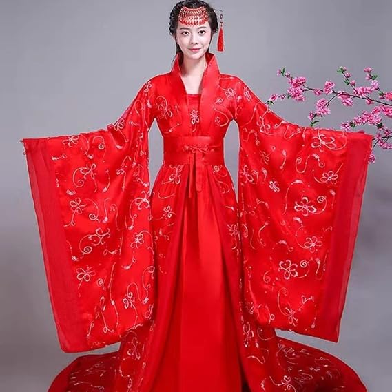 REDBMX Anime Tian Guan Ci Fu Xie Lian Cosplay Costume Red Wedding Dress Halloween Costumes for Women Chinese Ancient Hunfu