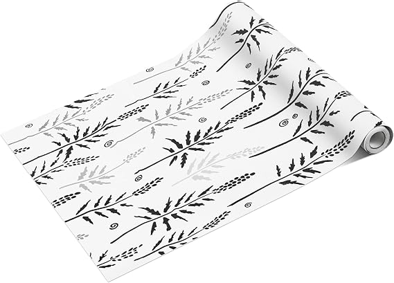 Peel and Stick Wallpaper Drawer Liners Self Adhesive Vinyl for Bedroom Dresser Furniture (Gray and Black)