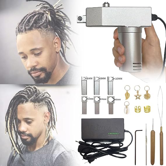 Dreadlocks Machine,Dreadlock Machine Kit for Locs Electric Instant Portable Dreadlocks Machine loc Machine Dreadlock Maker Can Be Directly Work on Head or Braiding Synthetic Hair