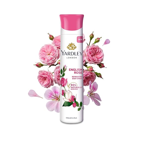 Yardley English Rose Body 150ml 5 Oz Refreshing Body Spray