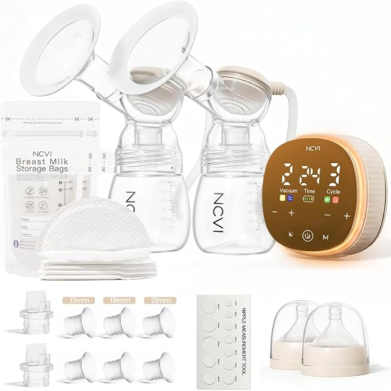 NCVI Electric Breast Pump, 4400mAh Portable Breast Pump, 4 Modes 9 Levels