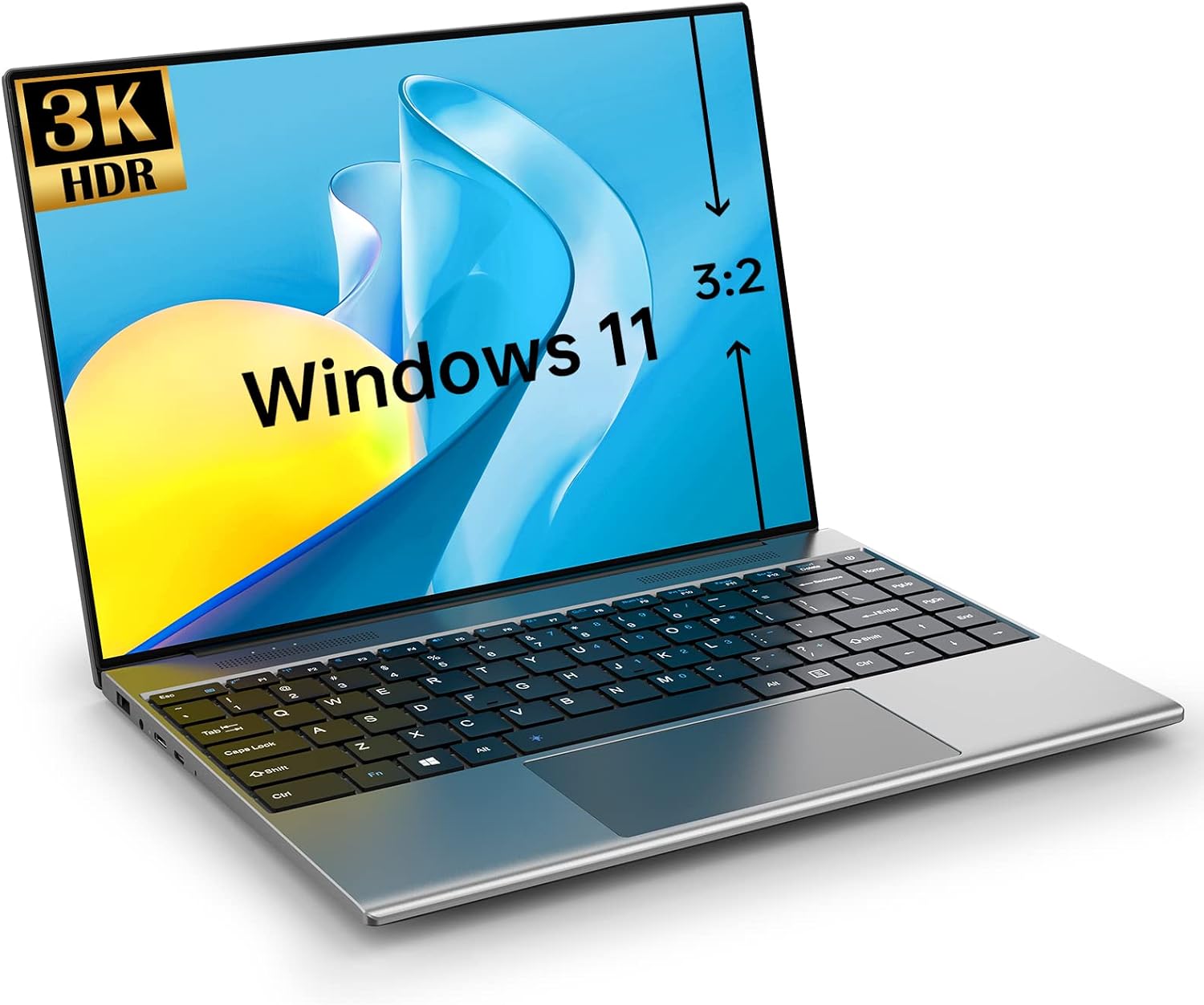 ALLDOCUBE Laptop Computers with Windows 11 GT Book 13, Intel Celeron N5100, Quad Core, Laptop 12GB Ram 256GB SSD, 13.5 3K Display 3000x2000, 2.4G5G WiFi, Bluetooth, Type C, HDMI, Full Metal, Gray