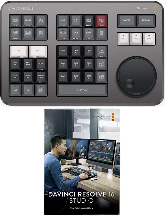 Blackmagic Design Davinci Resolve Speed Editor with Studio (Activation Key) Bundle | Resolve Speed Editor, (2 items)