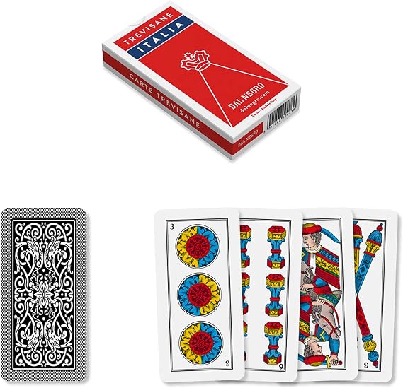 Dal - Trevisane Italia Regional Card Deck Consisting of 40 Cardstock Cards, Ideal for Broom and Trump