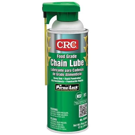 CRC Food Grade Chain Lube 03055 12 Wt. Oz. Aerosol, NSF H1 Gear, Chain, and Wire Lubricant