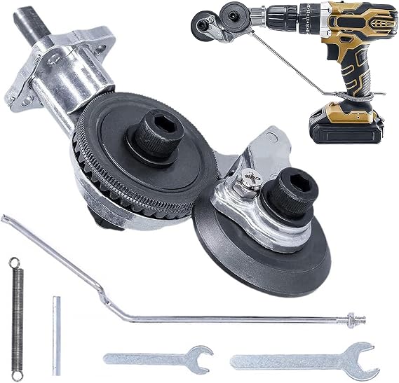 Sheet Metal Cutter Drill Attachment, Fast Metal Nibbler for Electric Drill, Universal Plate Cutting Accessory with Adapter Handle for Iron, White Sheet, Steel, Copper, Aluminum