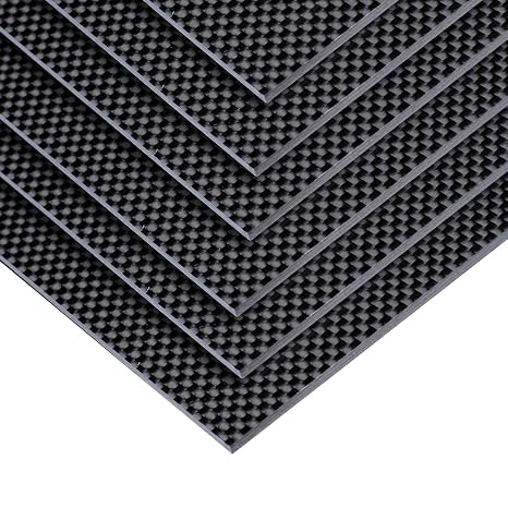 400x500x4.5MM 100% 3K Carbon Fiber Sheet 1-6MM Carbon Fiber Board Plain Weave Glossy Finish Carbon Fiber Panel Carbon Fiber Repair Kit for DIY Car Model Wallet Part