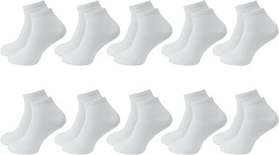 Anthony Jackson 10 Pair Box BAMBOO Premium Men's and Women's Booty Socks - Wrist Size Short Sports Running and Walking Socks JESUS