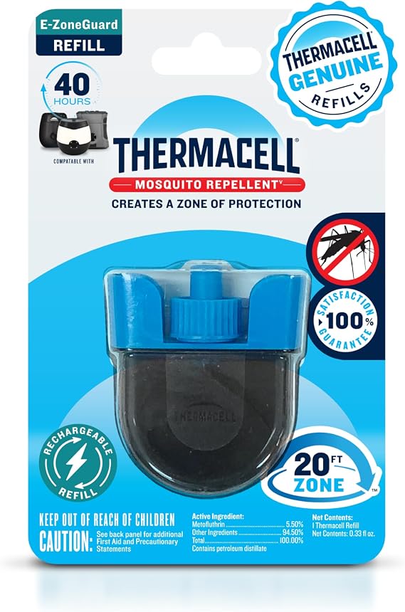 Thermacell E-ZoneGuard Mosquito Repellent Refill, 40-Hr, Rechargeable