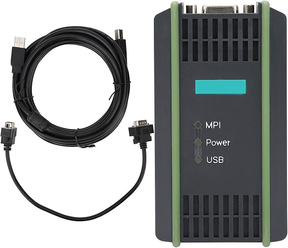 PC USB PLC Programming Cable Adapter, MPI PPI DP Port Supported with Connecting Line Compatible with S7-200 S7-300 S7-400
