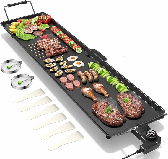 35" Electric Griddle, 2000W Extra Large Barbecue Grill
