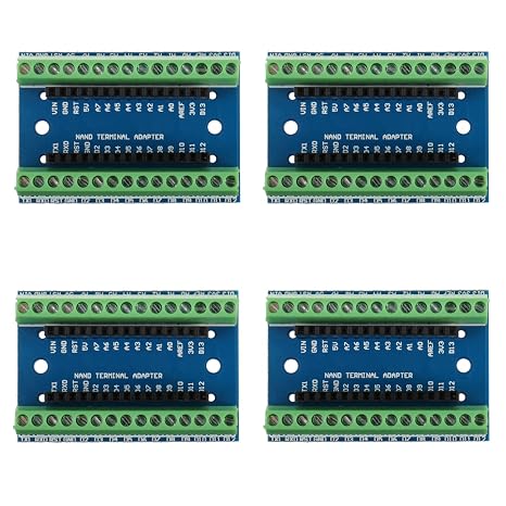 BOJACK Nano V3.0 3.0 Controller Terminal Adapter Expansion Board Nano IO Shield Simple Extension Plate for Arduino Nano AVR ATMEGA328P (Pack of 4)
