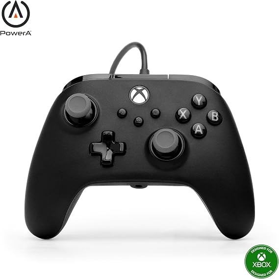 PowerA Advantage Plus Wired Controller for Xbox Series X|S - Black, officially licensed, adjustable height thumbsticks, hall effect, mappable buttons, works with Xbox One and Windows 10/11 PC