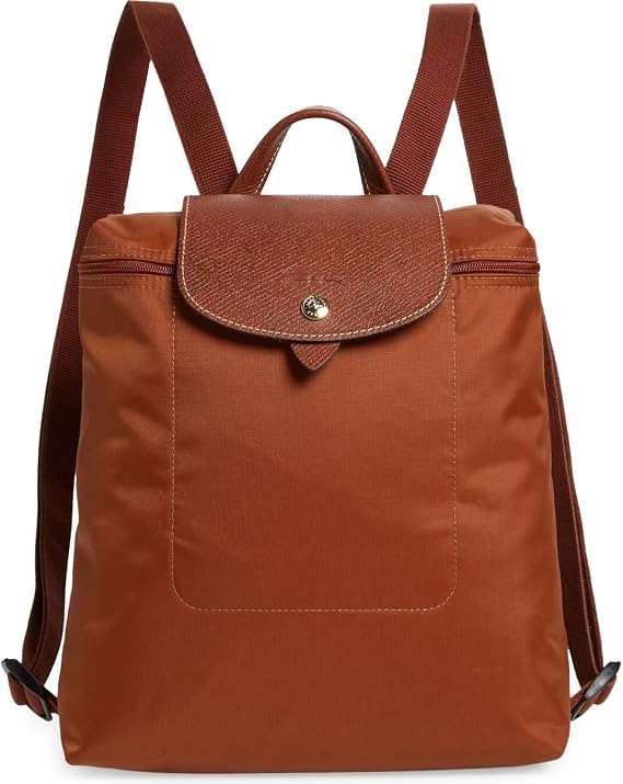 Longchamp 'Le Pliage Green' Nylon and Leather Backpack,