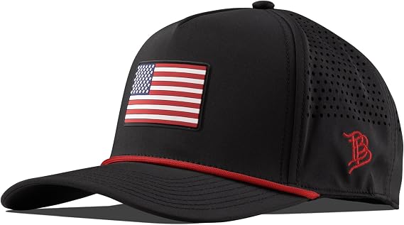 Branded Bills Old Glory Curved 5 Panel Rope Hats for Men