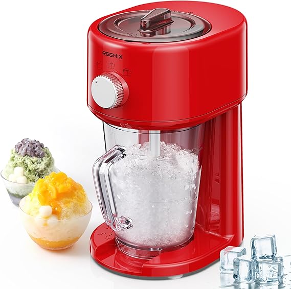 Reemix Shaved Ice Machine, Electric Ice Shaver and Snow Cone Machine