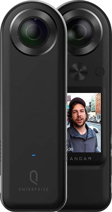 KanDao QooCam 8k Enterprise 2024 Professional Live Camera, in-Camera 8K 30FPS 360 Live Solution, 1.5X Sensor*, Max 150mbps Bitrate Super-high Resolution Cam for Live Streaming Camera