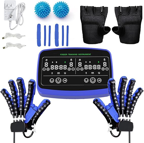 Rehabilitation Robot Glove, Workout Gloves for Dysfunction,Finger and Hand Function Rehabilitation Trainer Left & Right Hand Recovery Equipment