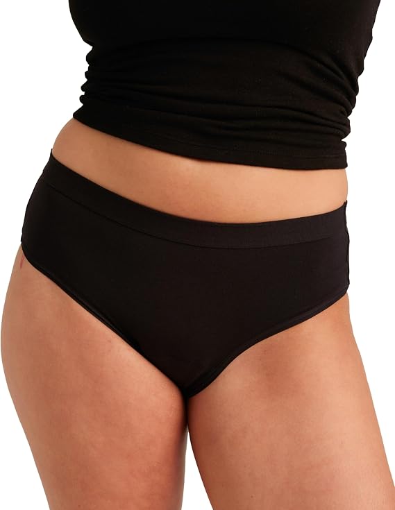 saalt Reusable Period Underwear - Comfortable, Thin, and Keeps You Dry from All Leaks (Cotton, Brief)