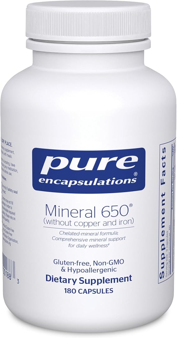Pure Encapsulations Mineral 650 Without Copper & Iron, 180 Capsules