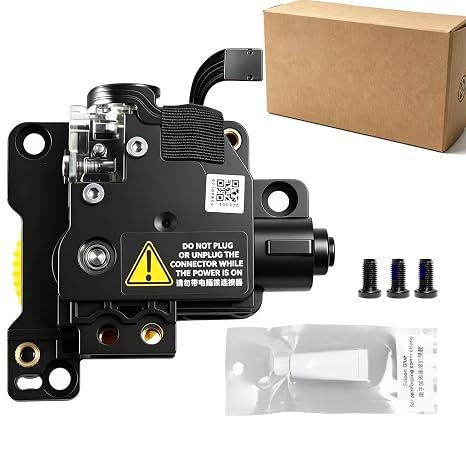 Stainless Steel P1 Extruder Unit for Bambu Lab P1P/P1S 3D Printer with Dual Gears for Increased Extrusion Force & Filament Run-Out Detection