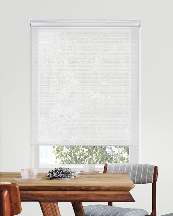 CHICOLOGY Roller Shades , Cordless Blinds , Window Shades for Home , Roller Window Shades , Window Treatments , Door Blinds , Light Filtering Shades , Felton Sand (Natural Woven) , 35"W X 72"H