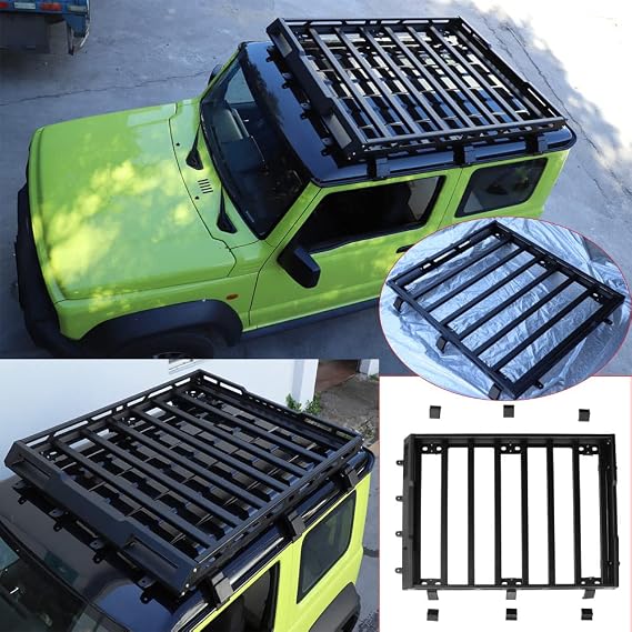 Aluminum Alloy Roof Luggage Rack Basket Metal Carrier Box Fit for Suzuki Jimny 2019-2021 Car Accessories