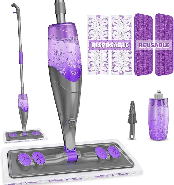 Spray Mops for Floor Cleaning - Wet Dry Mops for Hardwood Tile