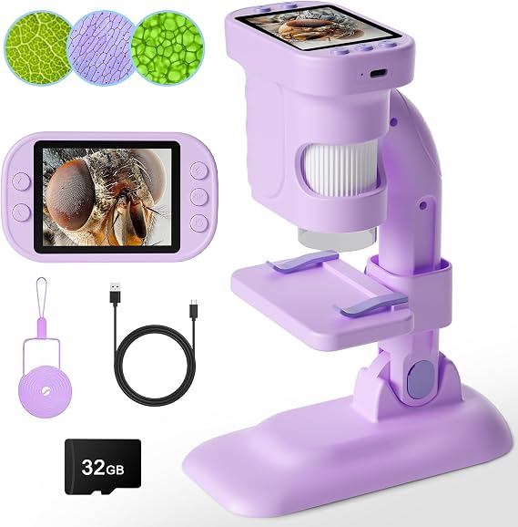 Microscope for Kids Handheld - STEM Toys Birthday Gifts for Girls and Boys