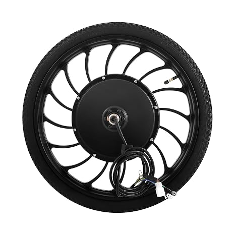 20" Electric Bike Hub Motor, 48V 1000W Brushless Front Wheel Conversion, 420rpm 7-Speed E-Bike Gearless Hub Motor Wheels with Tire, Powerful Wheel Motor for Electric Bicycle Motorbike (Front)