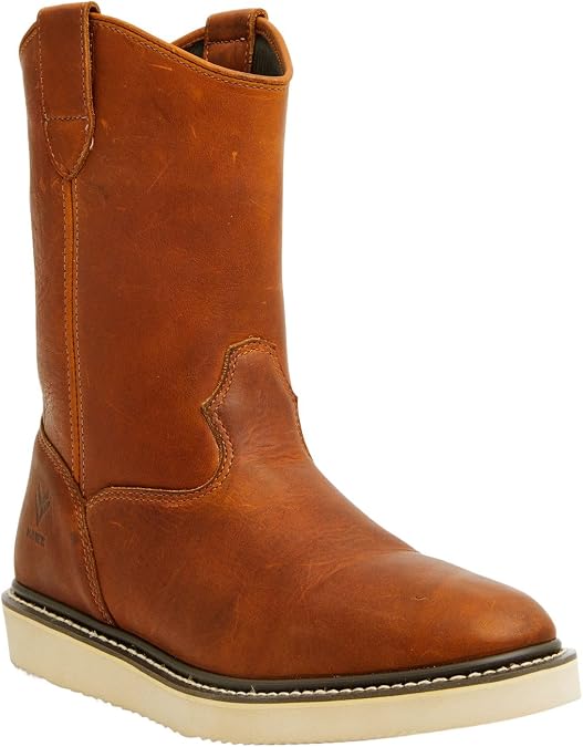 HAWX Men's Men's 10.75" Pull-On Barnyard Leather Work Boot Soft Toe - Bhx00r0w303