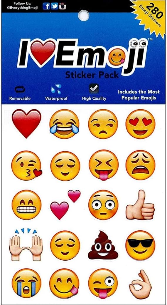 Everything Emoji | 280 Emoticon Stickers | I Love Emoji | iPhone, Facebook, Instagram, Twitter
